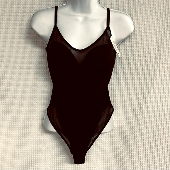 Popilush ladies sheer mesh shapewear slip thong bodysuit size small (NWT) - Picture 2 of 11